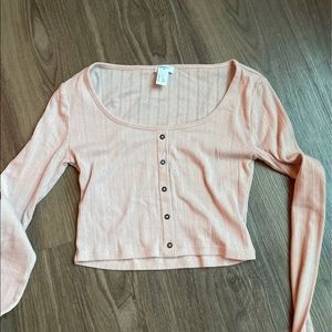 Pink cropped sweater